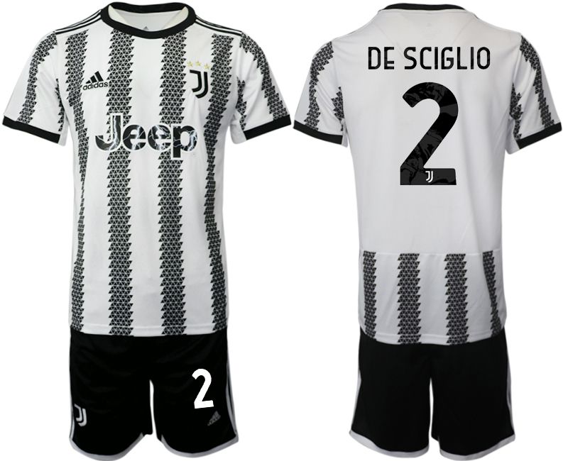 Men 2022-2023 Club Juventus FC home white #2 Soccer Jersey